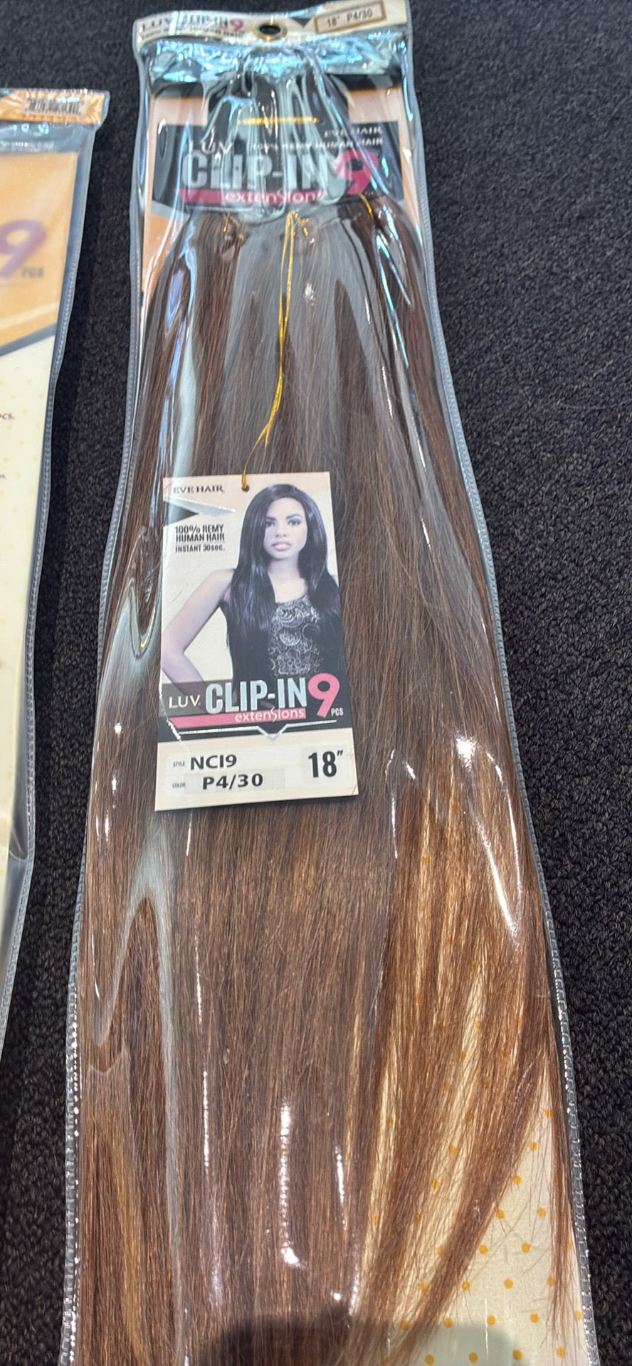100%human hair 9pcs clip in