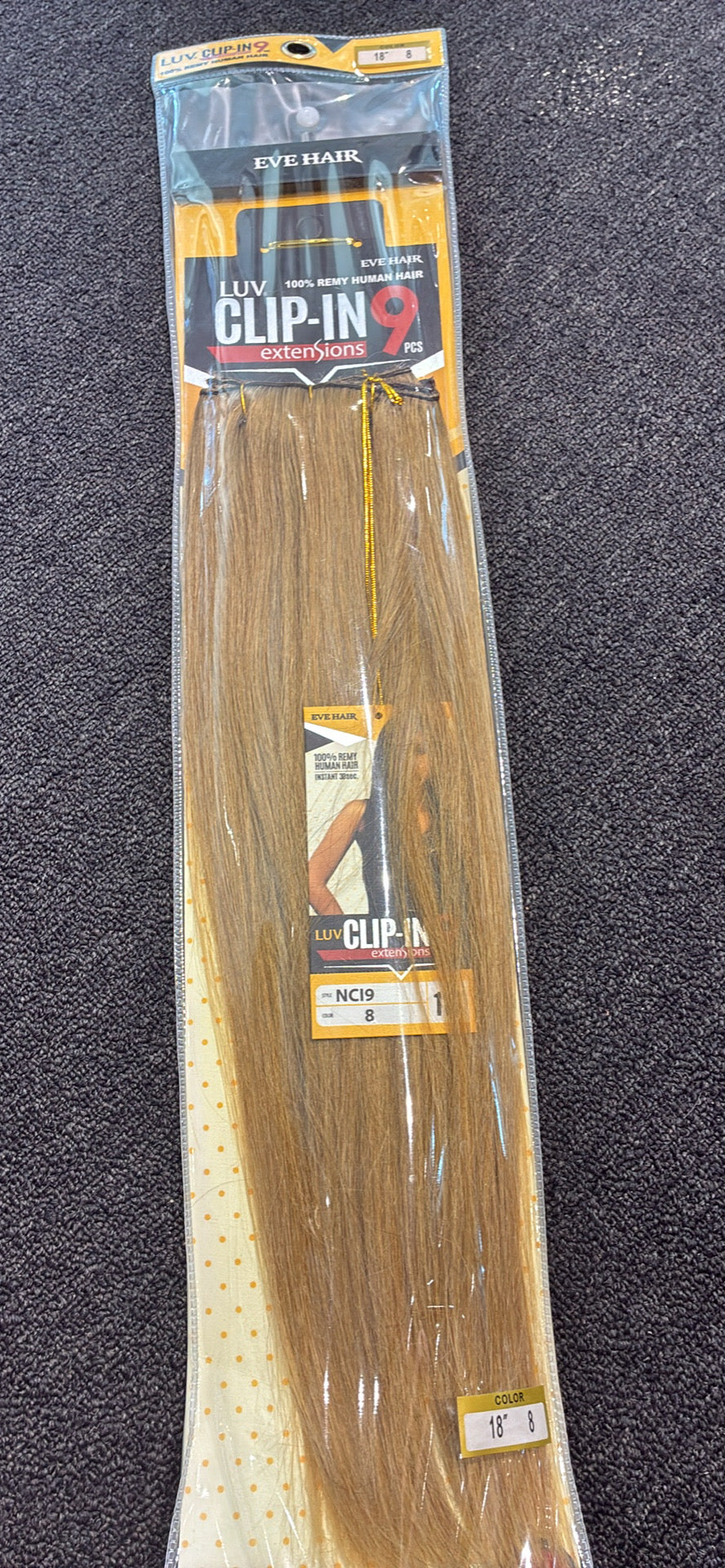 100%human hair 9pcs clip in