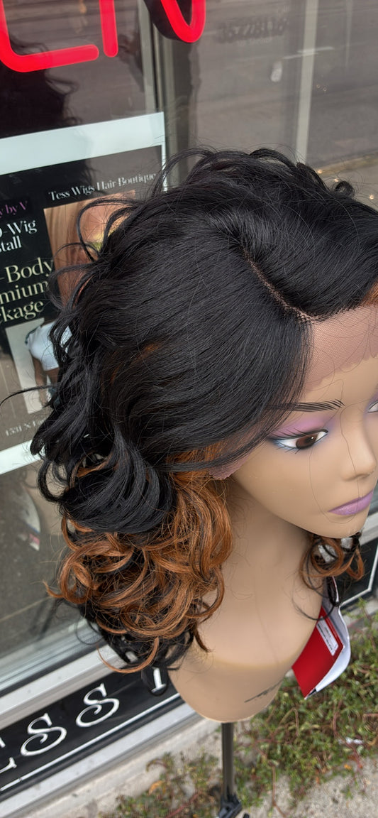 20 inch black and blonde