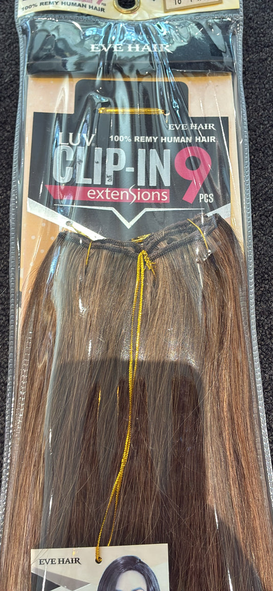 100%human hair 9pcs clip in