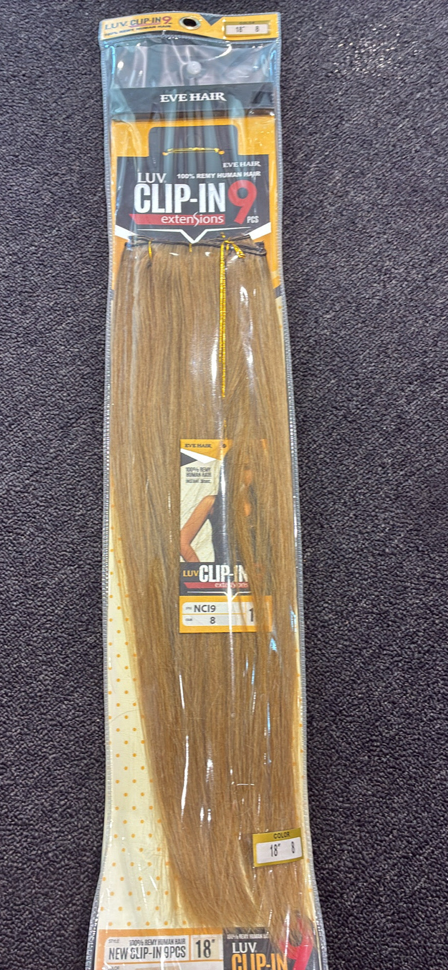 100%human hair 9pcs clip in