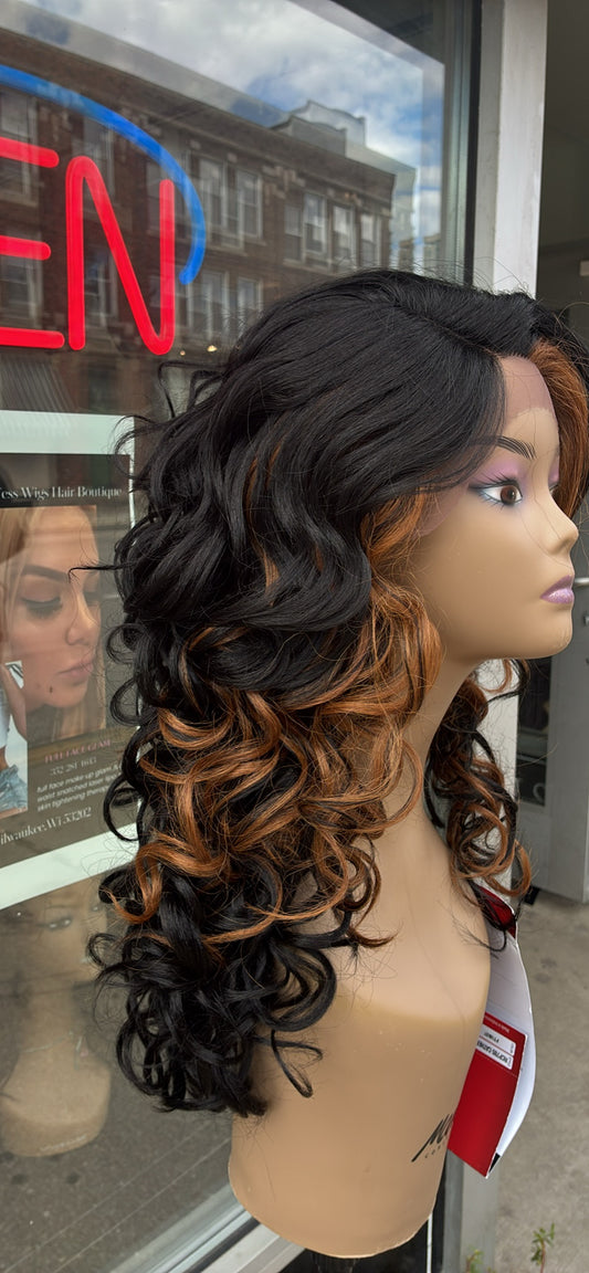 20 inch black and blonde