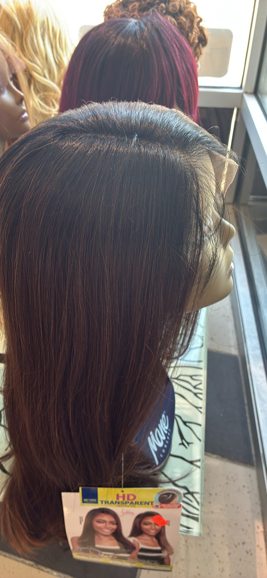 Long brown wig