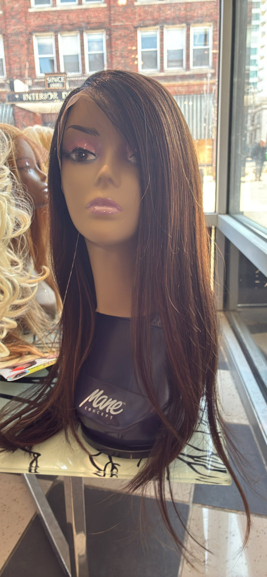 Long brown wig